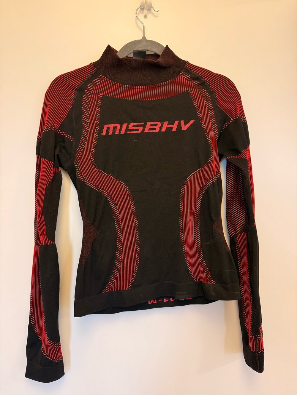 MISBHV Women's Black & Red Long-Sleeve Performance Top